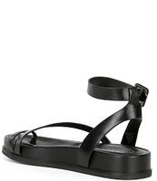 Gianni Bini Grayson Leather Footbed Platform Toe Loop Strappy Sandals