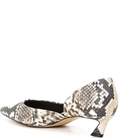 Gianni Bini Gwen Snake Print Kitten Heel D'Orsay Pumps