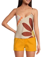 Gianni Bini Harper Printed Satin V-Neck Cami