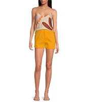 Gianni Bini Harper Printed Satin V-Neck Cami