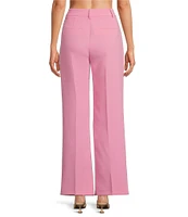 Gianni Bini Hartley Crepe Pleated Straight Wide Leg Coordinating Pants