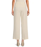 Gianni Bini Hartley Crepe Pleated Straight Wide Leg Coordinating Pants