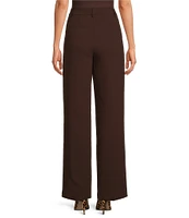 Gianni Bini Hartley Crepe Pleated Straight Wide Leg Coordinating Pants