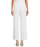 Gianni Bini Hartley Crepe Pleated Straight Wide Leg Coordinating Pants