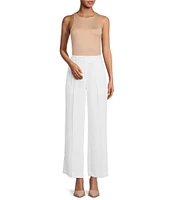 Gianni Bini Hartley Crepe Pleated Straight Wide Leg Coordinating Pants