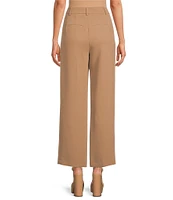 Gianni Bini Hartley Crepe Pleated Straight Wide Leg Coordinating Pants