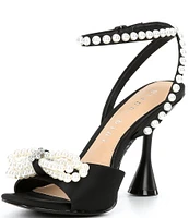 Gianni Bini HaydnTwo Satin Pearl Bow Dress Sandals