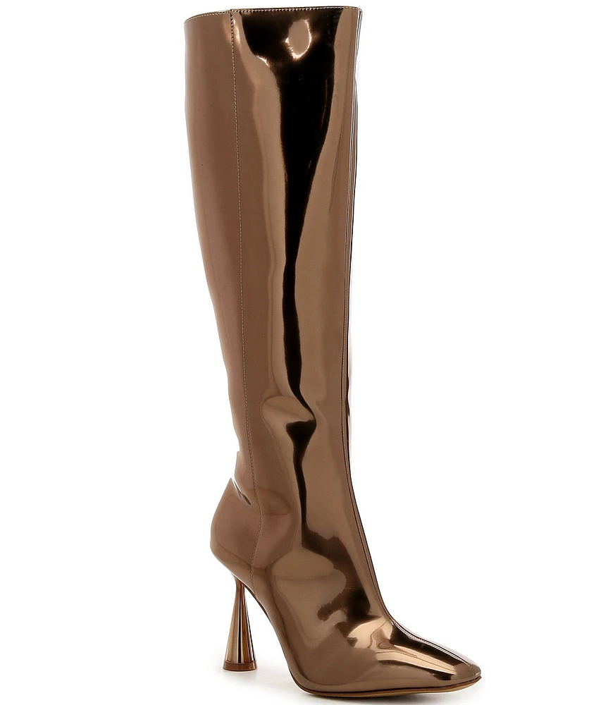 Gianni Bini Indy Mirror Metallic Stiletto Tall Boots