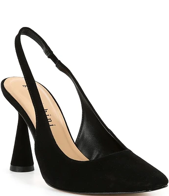 Gianni Bini Isla Suede Square Toe Slingback Pumps