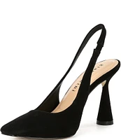 Gianni Bini Isla Suede Square Toe Slingback Pumps