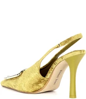 Gianni Bini Jalen Velvet Oversized Ornament Slingback Pumps