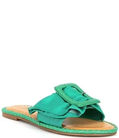 Gianni Bini Jaxson Faille Mismatched Buckle Flat Sandals