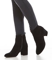 Gianni Bini Jaydennn Suede Block Heel Booties