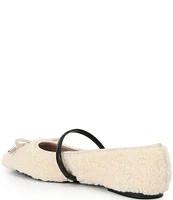 Gianni Bini Josie Faux Shearling Mary Jane Ballerina Flats