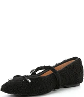 Gianni Bini JosieTwo Faux Shearling Mary Jane Ballerina Flats