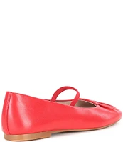 Gianni Bini Julia Ruched Leather Mary Jane Ballet Flats