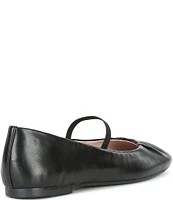 Gianni Bini Julia Ruched Leather Mary Jane Ballet Flats