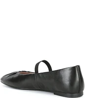 Gianni Bini Julia Ruched Leather Mary Jane Ballet Flats