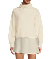 Gianni Bini Juliet Imitation Alpaca Turtleneck Long Sleeve Sweater