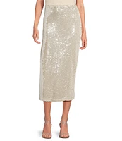 Gianni Bini Kate Sequin High Rise Pencil Midi Coordinating Skirt