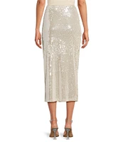 Gianni Bini Kate Sequin High Rise Pencil Midi Coordinating Skirt