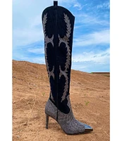 Gianni Bini KatyannaTwo Over-the-Knee Rhinestone Embellished Western Dress Boots