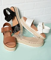 Gianni Bini Keegan Buckle Detail Espadrille Platform Sandals