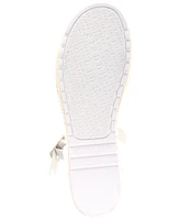 Gianni Bini Keeganfour Pearl Embellished Oversized Buckle Platform Espadrille Sandals