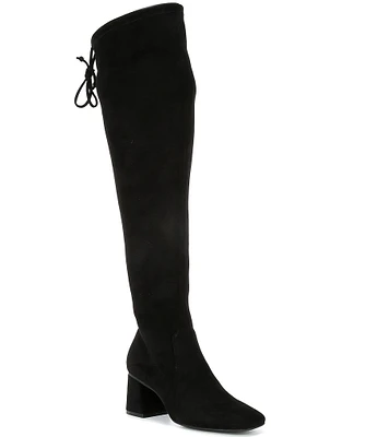 Gianni Bini Laredo Stretch Fabric Over-the-Knee Block Heel Boots