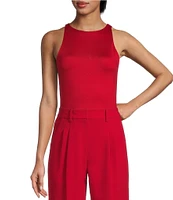 Gianni Bini Layla Sleeveless Racer Knit Coordinating Bodysuit