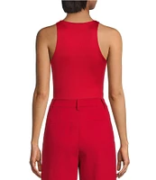 Gianni Bini Layla Sleeveless Racer Knit Coordinating Bodysuit