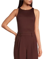 Gianni Bini Layla Sleeveless Racer Knit Coordinating Bodysuit