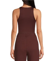 Gianni Bini Layla Sleeveless Racer Knit Coordinating Bodysuit