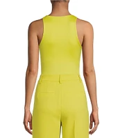 Gianni Bini Layla Sleeveless Racer Knit Coordinating Bodysuit