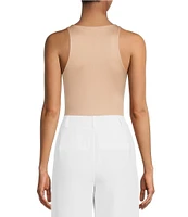 Gianni Bini Layla Sleeveless Racer Knit Coordinating Bodysuit