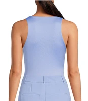 Gianni Bini Layla Sleeveless Racer Knit Coordinating Bodysuit