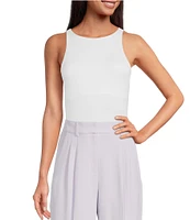 Gianni Bini Layla Sleeveless Racer Knit Coordinating Bodysuit