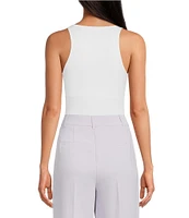 Gianni Bini Layla Sleeveless Racer Knit Coordinating Bodysuit