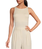 Gianni Bini Layla Sleeveless Racer Knit Coordinating Bodysuit