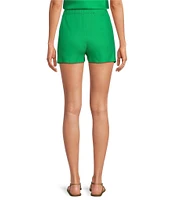 Gianni Bini Lila Flat Front Linen Shorts