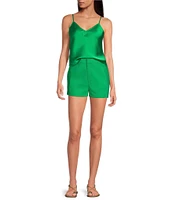 Gianni Bini Lila Flat Front Linen Shorts