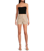 Gianni Bini Lila Linen Blend High Rise Shorts