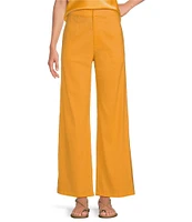 Gianni Bini Lucie Flat Front Straight Leg Linen Pants