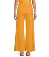 Gianni Bini Lucie Flat Front Straight Leg Linen Pants