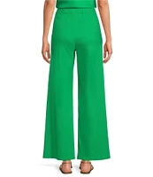 Gianni Bini Lucie Flat Front Straight Leg Linen Pants