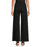 Gianni Bini Lucie Flat Front Straight Leg Linen Pants
