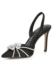 Gianni Bini Maggs Satin Slingback Jewel Pumps