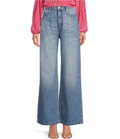 Gianni Bini Mariposa Denim Wide Leg Medium Wash Jeans