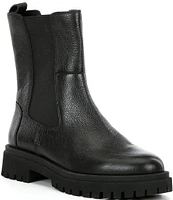 Gianni Bini Marvin Leather Lug Sole Booties