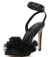 Gianni Bini Mays Ruffle Mesh Ankle Strap Pumps